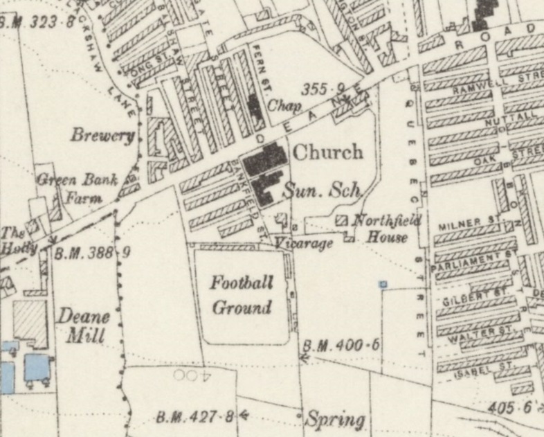 Bolton - Pikes Lane : Map credit National Library of Scotland